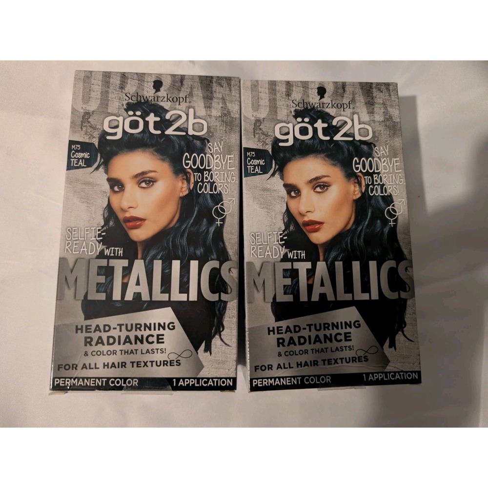 Schwarzkopf‎ Got2b Metallics M75 Cosmic Teal Hair Color Pack of 2